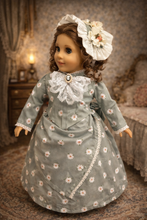 Load image into Gallery viewer, 1880’s Two Piece Day Dress and Hat for 18 inch Dolls