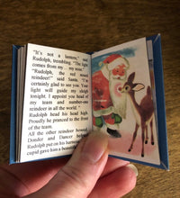 Load image into Gallery viewer, Rudolph Red-Nosed Reindeer doll sized miniature book for 18 inch Dolls