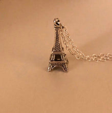 Load image into Gallery viewer, Eiffel Tower Silver Charm Necklace for 18 inch Doll Jewelry | Doll Jewelry