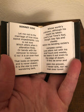 Load image into Gallery viewer, Shakespeare’s Sonnets doll sized miniature book for 18 inch Dolls 1:3 Scale