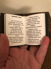 Load image into Gallery viewer, Shakespeare’s Sonnets doll sized miniature book for 18 inch Dolls 1:3 Scale