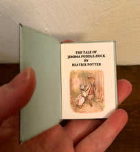 Load image into Gallery viewer, Jemima Puddle-Duck by Beatrix Potter doll sized miniature book for 18 inch Dolls