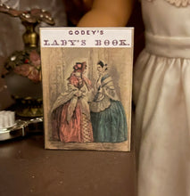 Load image into Gallery viewer, Godey’s Ladies Book Miniature Book for 18 inch dolls | 1:3 Scale | dollhouse accessories | miniature library