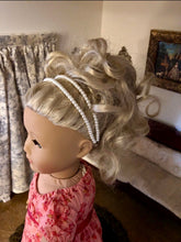 Load image into Gallery viewer, Pearl Double Strand Circlet Headband for 18 inch Dolls | Doll Jewelry