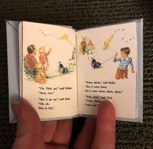 Load image into Gallery viewer, Fun With Dick and Jane Reading Primer doll sized miniature book for 18 inch Dolls 1:3 Scale