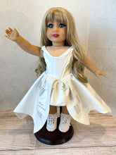 Load image into Gallery viewer, Tortured Poets Department Taylor Swift Inspired White Era’s Tour Dress for 18 inch American Girl Dolls