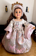 Load image into Gallery viewer, Handmade Tudor Doll Gown – Historical 18" Doll Dress