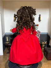 Load image into Gallery viewer, CUSTOM ORDER - Iconic Claire Fraser–Inspired Red English Gown (18-Inch Doll Size) 2 week turn around time