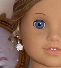 Load image into Gallery viewer, White Rose Doll Earrings (Dangles Only) – 18” Doll Jewelry – Romantic Doll Accessories – Cottagecore Doll Earrings