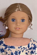 Load image into Gallery viewer, White Rose Doll Earrings (Dangles Only) – 18” Doll Jewelry – Romantic Doll Accessories – Cottagecore Doll Earrings
