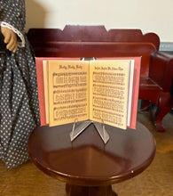 Load image into Gallery viewer, Miniature Old Hymnal Book – Vintage Style Tiny Hymn Book – Dollhouse Miniature Book – Rustic Antique Decor – 1:3 Scale