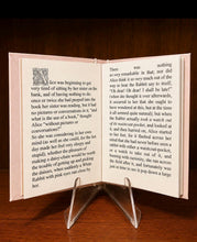 Load image into Gallery viewer, Miniature Alice’s Adventures in Wonderland Book for 18 Inch Dolls | Readable Text and Vintage Illustrations | 1:3 Scale Doll Book
