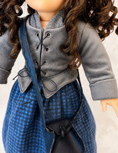 Load image into Gallery viewer, Outlander-Inspired Claire Fraser Doll Outfit for 18-Inch Dolls | Handmade Historical Dress, Jacket, Petticoat, Fichu & Handbag