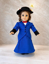 Load image into Gallery viewer, Mary Poppins Inspired Outfit for 18-Inch Dolls | Edwardian Walking Suit | Handmade Doll Clothing | 2 WEEK TURN AROUND