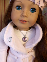 Load image into Gallery viewer, Pink Rhinestone Heart Necklace for 18 inch Dolls
