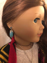Load image into Gallery viewer, Turquoise Bead Earring Dangles for 18 inch Dolls DANGLES ONLY
