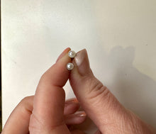 Load image into Gallery viewer, Pearl Earring Posts for 18 inch Dolls | 2mm Studs Gold | Doll Jewelry

