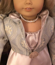 Load image into Gallery viewer, Pearl and Diamond Necklace for 18 inch Dolls | Doll Jewelry
