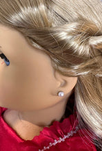 Load image into Gallery viewer, Pearl Earring Posts for 18 inch Dolls | 2mm Studs Gold | Doll Jewelry
