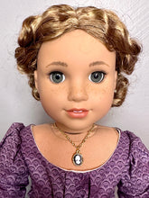 Load image into Gallery viewer, Gold Cameo Necklace for 18inch Dolls | Black &amp; White Cameo | Doll Jewelry | Historical Doll Jewelry
