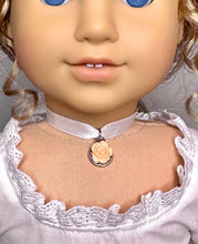 Load image into Gallery viewer, Peach Rose Choker for 18inch AG Dolls | Doll Jewelry
