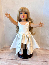 Load image into Gallery viewer, Tortured Poets Department Taylor Swift Inspired White Era’s Tour Dress for 18 inch American Girl Dolls
