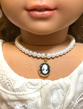 Load image into Gallery viewer, Pearl Cameo Necklace for 18 inch Dolls | Doll Jewelry
