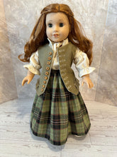 Load image into Gallery viewer, Outlander Inspired Brianna Fraser Outfit for 18 Inch Dolls | Scottish Highland Historical Clothing | 18th Century Doll Costume
