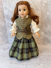 Load image into Gallery viewer, Outlander Inspired Brianna Fraser Outfit for 18 Inch Dolls | Scottish Highland Historical Clothing | 18th Century Doll Costume
