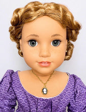Load image into Gallery viewer, Gold Cameo Necklace for 18inch Dolls | Black &amp; White Cameo | Doll Jewelry | Historical Doll Jewelry
