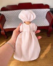 Load image into Gallery viewer, Colonial Pink Baby Dress &amp; Bonnet for AG 8 inch Baby Doll
