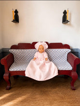 Load image into Gallery viewer, Colonial Pink Baby Dress &amp; Bonnet for AG 8 inch Baby Doll
