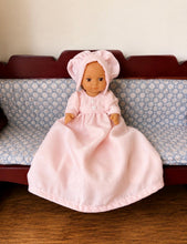 Load image into Gallery viewer, Colonial Pink Baby Dress &amp; Bonnet for AG 8 inch Baby Doll
