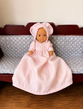 Load image into Gallery viewer, Colonial Pink Baby Dress &amp; Bonnet for AG 8 inch Baby Doll
