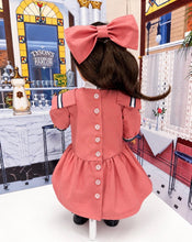 Load image into Gallery viewer, Samantha-Inspired Pink Nautical Dress for 18” Dolls | Historical Sailor Dress | Book Illustration | Custom Order 2 Week Turn Around
